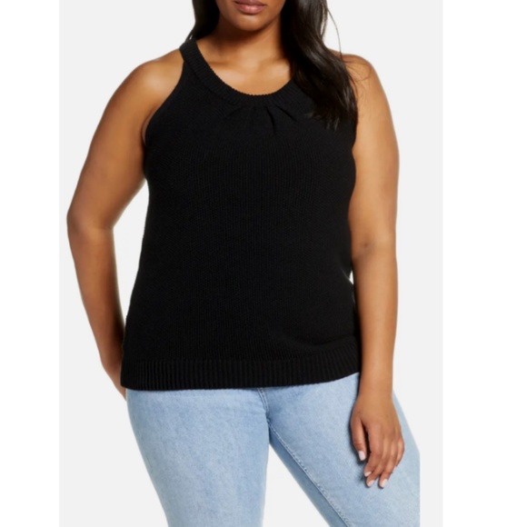 Calson Sweaters - NWT- Calson Black Knit Sweater Tank Top Size 3X